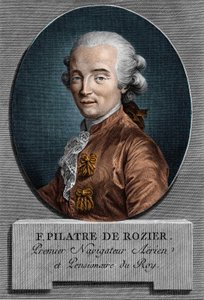 Portrett av Pilâtre de Rozier (1756 - 1785), fransk fysiker og luftfart (første tur i luftballong) av Unknown artist