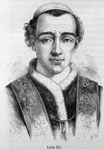 Portrett av pave Leon (Leone) XII (Annibale della Genga Sermattei) (pave fra 1823 til 1829). av Unknown artist
