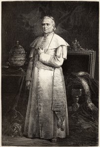 Portrett av pave Pius IX (Giovanni Maria Mastai Ferretti av Unknown artist