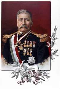 Portrett av Porfirio Diaz, meksikansk general og statsmann (Oaxaca av Unknown artist