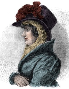Portrett av dronning Caroline av Brunswick (1768-1821), kone til George IV, konge av England - Caroline av Brunswick, dronning av Storbritannia og Irland (1768-1821), konsort av George IV av Unknown artist
