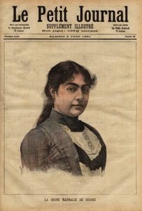 Portrett av dronning Nathalie av Serbia av Unknown artist