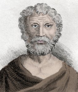 Portrett av Quintus Junius Rusticus (omtrent 100-rundt 170), stoisistisk filosof. Gravering av 1800-tallet. av Unknown artist