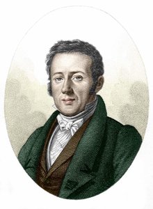 Portrait of René Primrose Lesson (1794-1849), naturalist and biologist. av Unknown artist