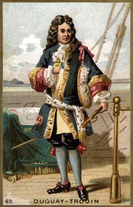 Portrait of Rene Duguay Trouin (Duguay-Trouin) (Rene Trouin du Gue dit) (1673-1736), French sailor. Chromolithography of the 19th century. av Unknown artist