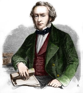 Portrett av Richard Cobden. Britisk økonom og politiker (1804 -1865). Gravering fra 1866. av Unknown artist