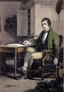 Portrett av Robert Burns, skotsk poet (1759-1796). av Unknown artist