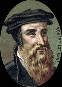 Portrett av Robert Estienne (1503-1559), fransk skriver. av Unknown artist