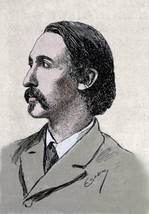 Portrett av Robert Louis Stevenson (1850-1894), britisk forfatter av Unknown artist