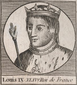 Portrait of Saint Louis (Saint-Louis, Louis IX (1214-1270) - Saint Louis IX (1214-70) king of France - engraving from “Instruction sur l