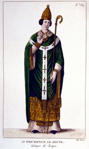 Portrett av Saint Prudence av Troyes Eveque de Troyes (9. århundre). av Unknown artist
