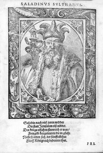Portrett av F Saldin (1138-1193) (Salih Al Din Yusuf Al Ayyubi (Al Ayoubi). av Unknown artist