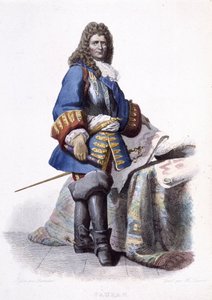 Portrett av Sébastien Le Prestre de Vauban, marskalk av Frankrike og militæringeniør (1633-1707). - i "" Den franske Plutarch"" av Unknown artist