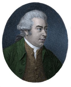 Portrett av Sir Joseph Banks (1743-1820), engelsk oppdagelsesreisende og naturforsker. Fargegravering fra 1800-tallet. av Unknown artist