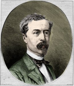 Portrett av Sir Richard Wallace (1818-1890), engelsk filantrop og kunstsamler. Gravering fra 1872. av Unknown artist