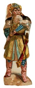 Portrett av Tamerlan (1336-1405) (eller Timur Lang, "Timur den lamme"). Kromolitografi, slutten av 1800-tallet. av Unknown artist