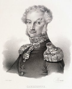 Portrett av Viscount Pierre Jacques Etienne Cambronne, fransk general (1770-1842). av Unknown artist
