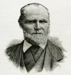 Portrett av William Dunbar, brepilot for La Jeannette-mannskapet, for oppdraget til nordpolen. Gravering for å illustrere "Le voyage de la Jeannette"" av Unknown artist