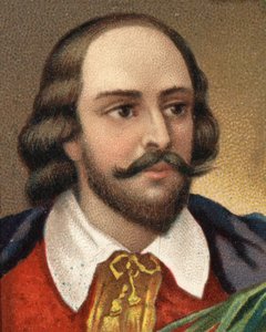 Portrett av William Shakespeare (1564-1616), engelsk forfatter. Kromolitografi på slutten av 1800-tallet. av Unknown artist