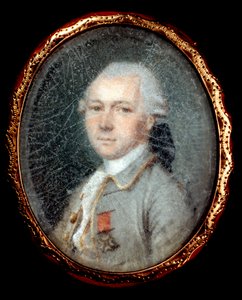 Portrett av en ridder av Den Hellige Ånds Orden (Den Hellige Ånds Orden) Miniatyrmaleri fra 1600-tallet. Paris, Museum of the Legion d