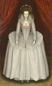 Portrett av en kvinne, sannsynligvis Ann Finch, Lady Twysden (1574-1638) av Unknown artist