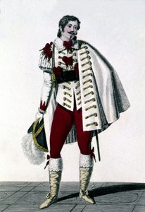 Portrett av tenoren Louis Antoine Ponchard (1787 - 1866) i rollen som greven av Lisberg i Aubers "Snow" eller "The New Ewinard" av Unknown artist