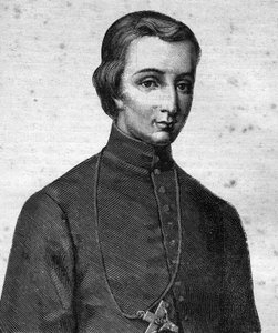 Portrett av den "" salige Pierre-Louis-Marie Chanel, marist, første martyr av Oceania (1803 - 1841) - i "" Les Contemporains", n.d. slutten av 1800-tallet. av Unknown artist