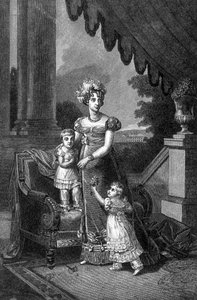 Portrett av hertuginnen av Berry og hennes barn (hertugen av Bordeaux og Mademoiselle d