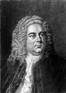 Portrett av den engelske komponisten av tysk opprinnelse George Frederick Handel (Georg Friedrich Handel av Unknown artist
