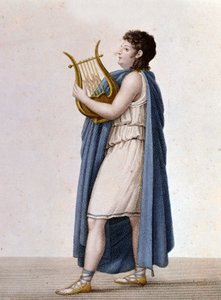 Portrett av den franske tenoren Adolphe Nourrit (1802 - 1839) i rollen som Orpheus i Christof Glcks verk med samme navn. av Unknown artist