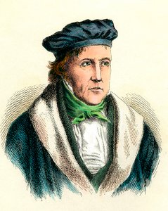 Portrett av den tyske filosofen Georg Wilhelm Friedrich Hegel (1770-1831). av Unknown artist