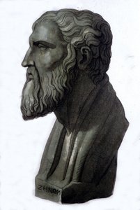 Portrett av den greske filosofen Zenon av Eleas (495 f.Kr. - 430 f.Kr.). av Unknown artist