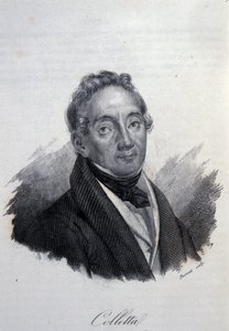 Portrett av den italienske patrioten og historikeren Pietro Colletta (1775-1831) Gravering fra 1800-tallet av Unknown artist