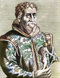 Portrait of the Italian painter Michelangelo Buonarroti known as Michelangelo (Michelangelo or Michel Ange av Unknown artist