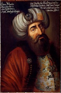 Portrett av den osmanske soldaten Pasha Kara Mustafa fra Merzifon av Unknown artist