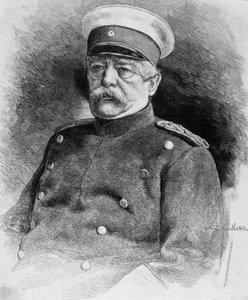 Portrett av prinsen av Bismarck (1815 - 1898). av Unknown artist