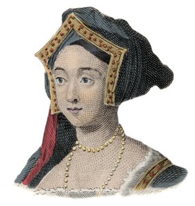 Portrett av dronningen av England Jane (Jeanne) Seymour (1509-1537), kone til Henry VIII av Unknown artist