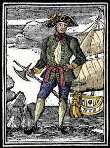 Portrett av piraten Edward England (? -1720). av Unknown artist