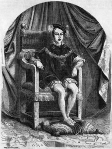 Portrett av den unge kong Edward VI av England og Irland (1537-1553), gravering fra 1800-tallet. av Unknown artist