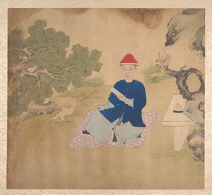 Portretter av familiemedlemmer, midten av 1800-tallet (album med nitten blader; blekk og farge på silke) av Unknown Artist