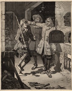 Keramikk: rørjord (fin fajanse). Engelskmannen John Astbury (1688-1743) kom til huset til brødrene John Philip og David Elers for å stjele fra dem hemmeligheten bak den nye hvite fajansen. Gravering fra 1885 i "" Les arts et metiers illustres"" av A av Unknown artist