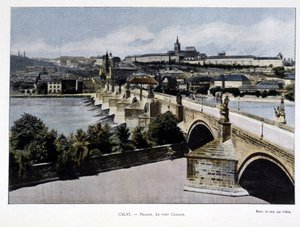 Praha, Karlsbroen, sent på 1800-tallet av Unknown artist