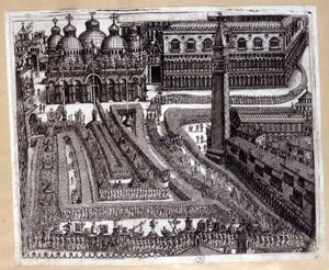 Prosesjon i Venezia på 1600-tallet av Unknown artist