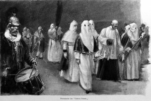 Prosesjon av Corpus Domini til Palermo av Unknown artist