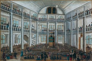 Den protestantiske kirken Charenton, fra Book of Friends, Spira av Unknown artist