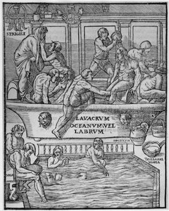 Offentlige bad - i "Jerome Mercury" av Arte Gymanastica av Unknown artist