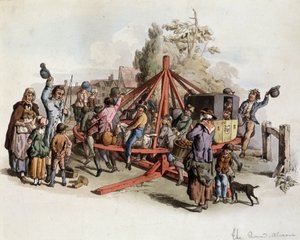 Offentlig ridning i Storbritannia - litografi, deb. 1800-tallet av Unknown artist