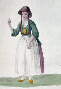 Quaker kvinne - tegning, deb. 1800-tallet av Unknown artist