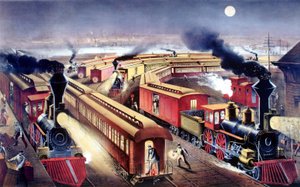 Jernbane i USA av Unknown artist