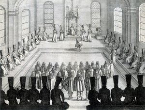 Mottakelse av ambassadørene i Holstein (Tyskland) i Moskva i 1632. av Unknown artist
